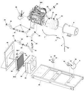 Main Unit Group Diagram and Parts List for 076180-03  Briggs and Stratton Generator